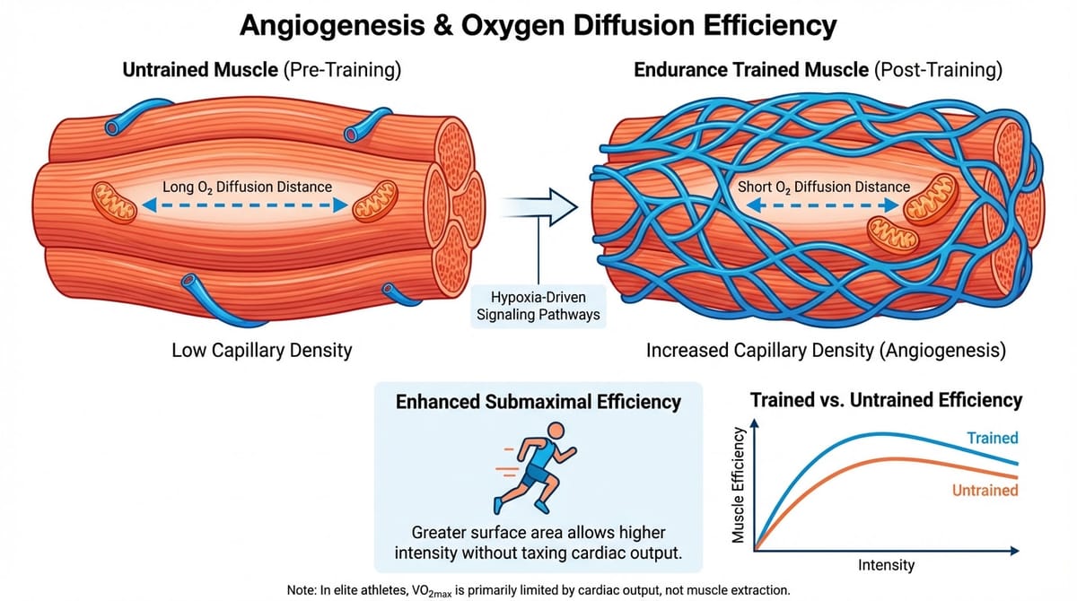 Snippet #001: Reducing Oxygen Diffusion Distance Through Capillary Growth